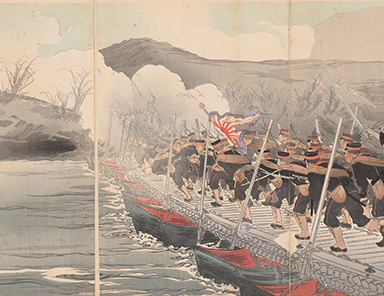 OUR ARMY CROSSES THE YALU RIVER